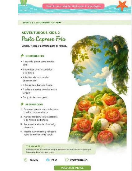 Pasta Caprese Fría