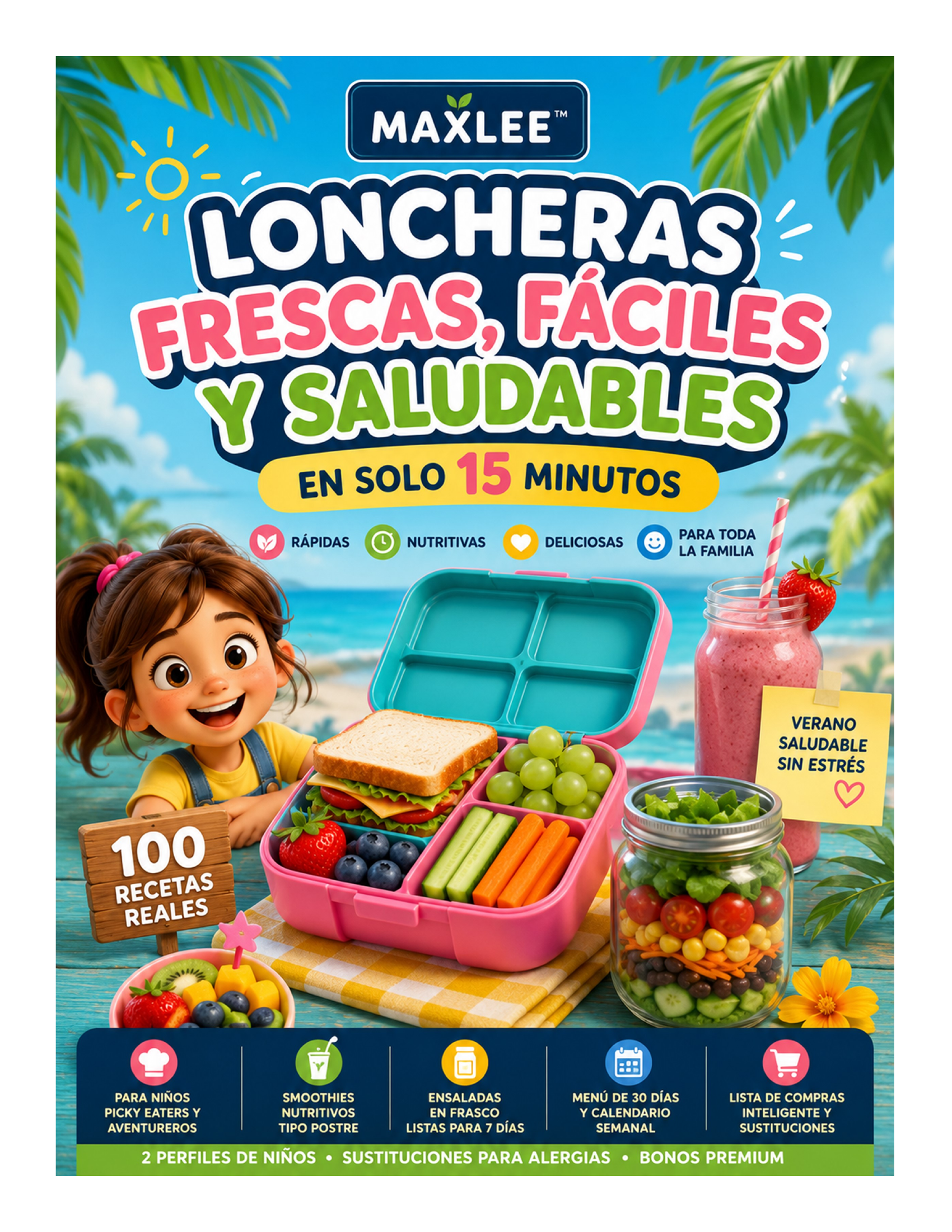 Portada del ebook Maxlee - Loncheras frescas, fáciles y saludables en 15 minutos